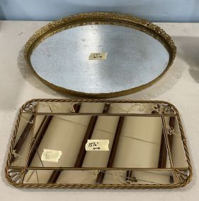 Two Mirror Vanity Plateau Mirrors Trays