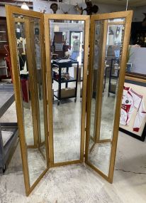 Gold Gilt Tri Dressing Mirror