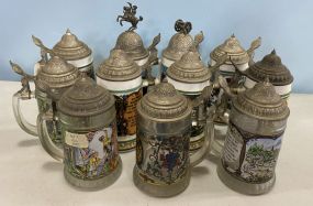 11 Collectible German Beer Steins