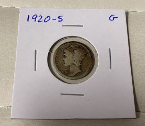 1920-S Mercury Dime