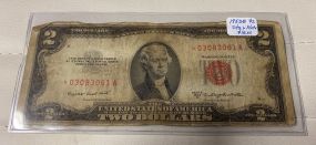 1953B $2 Dollar Red Seal Star Note