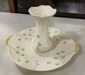 Belleek Porcelain Plate and Vase