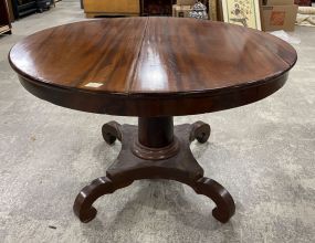 Antique Round Mahogany Pedestal Table