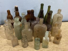 Group of Vintage and Antique Glass Bottles
