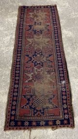 Semi Antique Persian Wool Runner 7'3 x 2'3