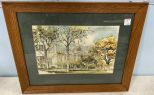 Framed Watercolor Print of Capital