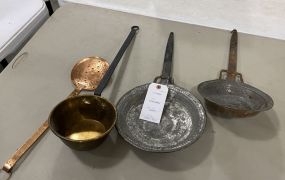 Antique Copper and Brass Pans