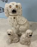 Staffordshire Style Porcelain Dogs