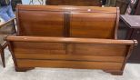 Queen Cherry Sleigh Bed