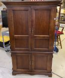 Modern Cherry Entertainment Armoire