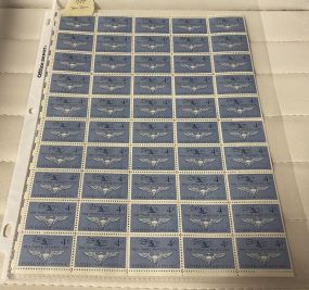 Sheet of 1911 Naval Aviation 1961 Stamps