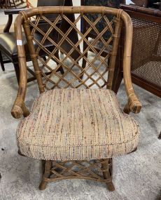 Bamboo Woven Style Arm Chair