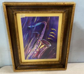 Linda Kirby Painting of Saxophone
