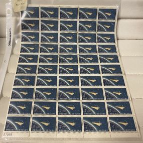 Sheet of Project Mercury Stamps