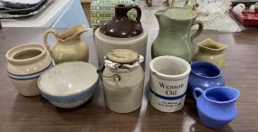 Group of Old Stoneware Pottery