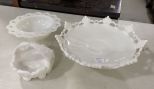 Three Milk Glass Pieces