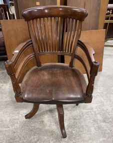 Cherry Wood Desk Chair