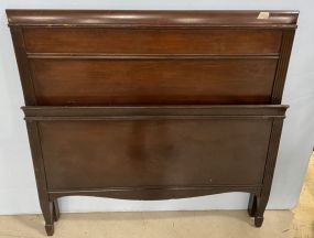 Mid 20th Century Mahogany Twin Bed