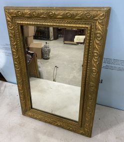 Small Gold Gilt Rectangle Mirror