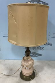 Mid Century Glass Vase Lamp