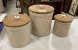 Three Stoneware Crock Jars