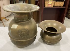 Two Brass Spittoons