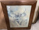 Whitetail Buck Artwork by K. Maroon 1978