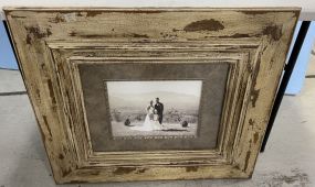 Large Distressed Painted Picture Frame