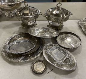 Group of Silver Plate Serving Pieces