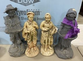 Four Plaster Statues