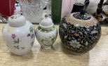 Three Decorative Porcelain Vases