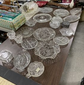 Large Collection of Pressed Glass Piece