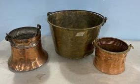 Copper and Brass Buckets