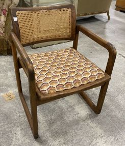 Vintage Oak Caned Arm Chair