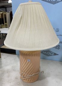 Ceramic Swirl Vase Lamp