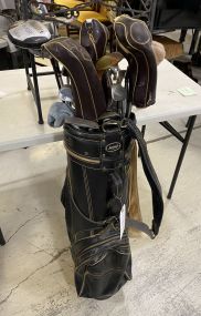 Golf Bag with Vintage Clubs