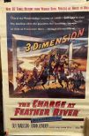 Original Vintage The Charge at Feather River Guy Madison movie poster 3D. 1953