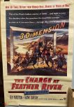 Original Vintage The Charge at Feather River Guy Madison movie poster 3D. 1953