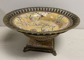 Chinese Porcelain Center Piece Compote