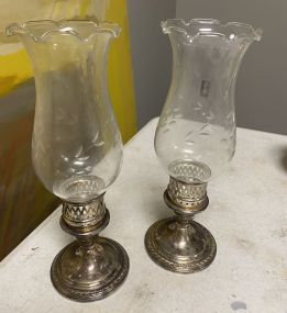 Pair of Weighted Sterling Candle Holders