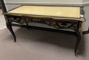 Black Lacquer Chinese Chinoiserie Writing Desk