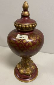 Red Ceramic Urn