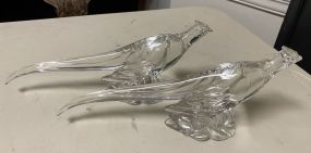 Two Glass Pheasants