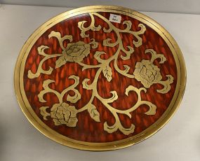 Alexander Kalifano Ceramic Gold Gilt Charger 18