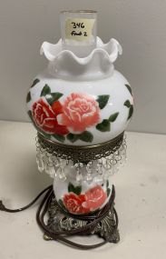 Small White Glass Globe Lamp