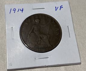 1914 British Large Penny King George V