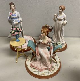 Three Jane Austen's Porcelain Figurines