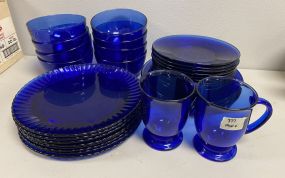 Collection of Blue Glassware