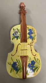 Italian Porcelain Hand Painted Violin