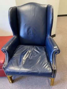 Fairfield Blue Vinyl Arm Chair